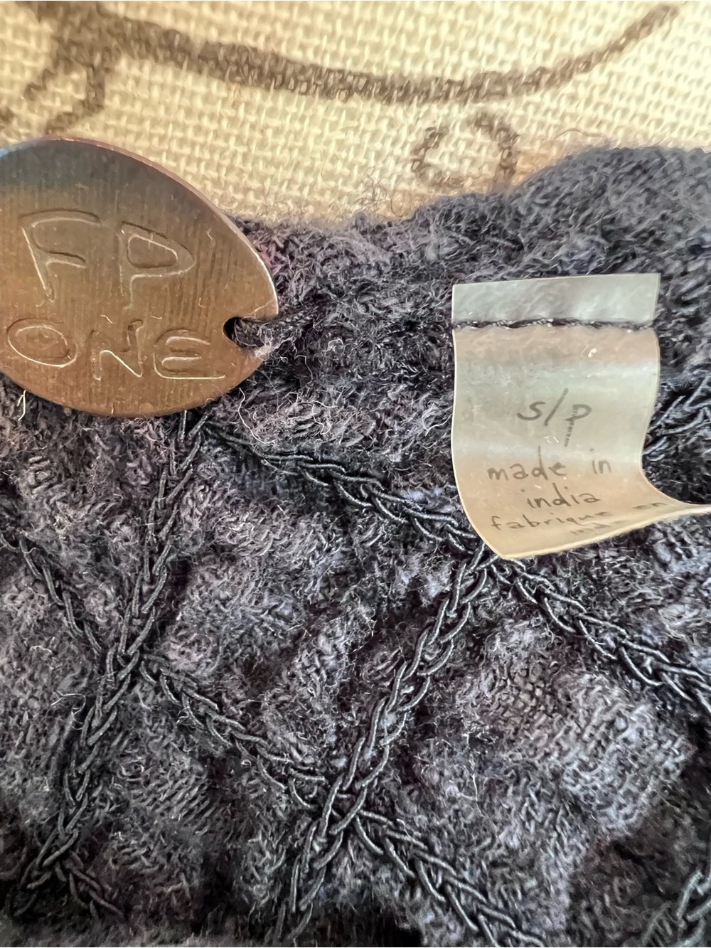 EUC size S Free People One Hyacinth Indigo blue Smocked Flutter Sleeve Top - Picture 7 of 8